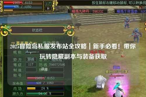 2025冒险岛私服发布站全攻略|新手必看!带你玩转隐藏副本与装备获取