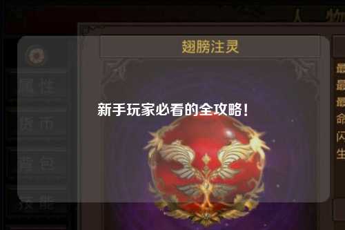 新手玩家必看的全攻略！