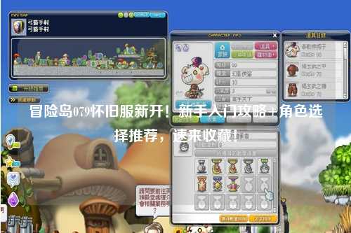 冒险岛079怀旧服新开！新手入门攻略+角色选择推荐，速来收藏！