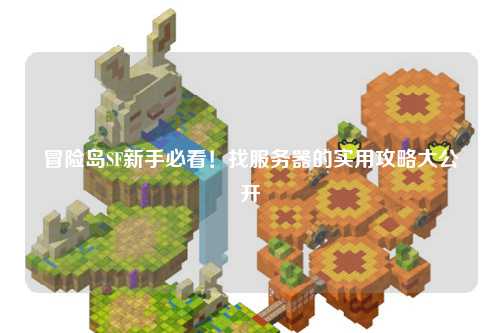 冒险岛SF新手必看！找服务器的实用攻略大公开✨